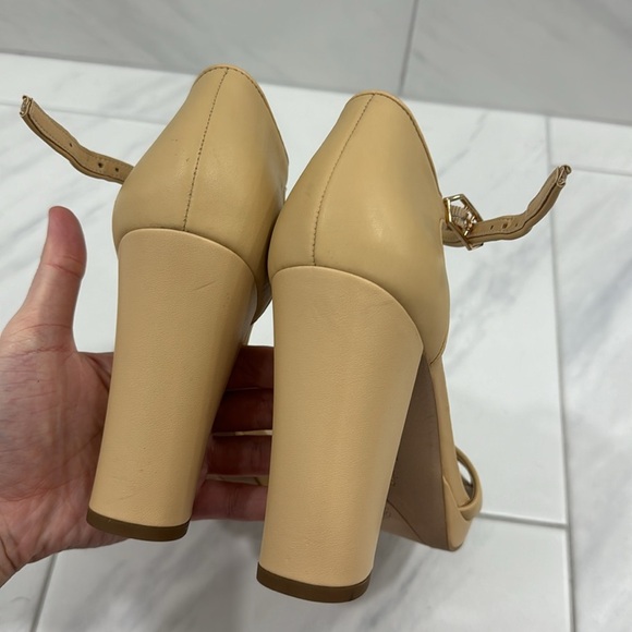 NEW! Franco Sarto Beige Leather Dima Heels- Size 9 👠 - Picture 15 of 17